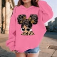 thumbnail image 4 of Little Girls Pullover Hoodie Sweatshirt Long Sleeved Printed Hooded Jacket Outerwear Cozy Pullover Sweatshirt Top Size 6-7T , Pink, 4 of 6