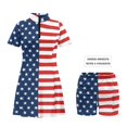 thumbnail image 4 of Aplkyhs Patriotic Star Matching Golf Shirts for Couple 4-Way Stretch Matching Couple Sport Shirts Woman Golf Tennis Dress with Pocket Built in Shorts for Golf Tennis Hiking Running Gym, 4 of 6