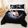 thumbnail image 3 of Homewish Magical Winged Dragon Queen Comforter Set,Retro Animal Comforter Sets Queen,White Black,Black Reversible,3pcs,1 Comforter and 2 Pillowcases, 3 of 7