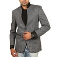 thumbnail image 2 of Blazer Gris Soirée Col Montant pour Hommes. Ce Produit Est Fait sur Commande., 2 of 2