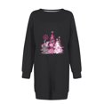 thumbnail image 4 of Pisexur Robe de Noël pour Femmes Mode Imprimé Arbre de Noël Col Rond Robe Chandail en Molleton Décontractée Manches Longues Robe de Fête d'Automne Mini Robe, 4 of 4