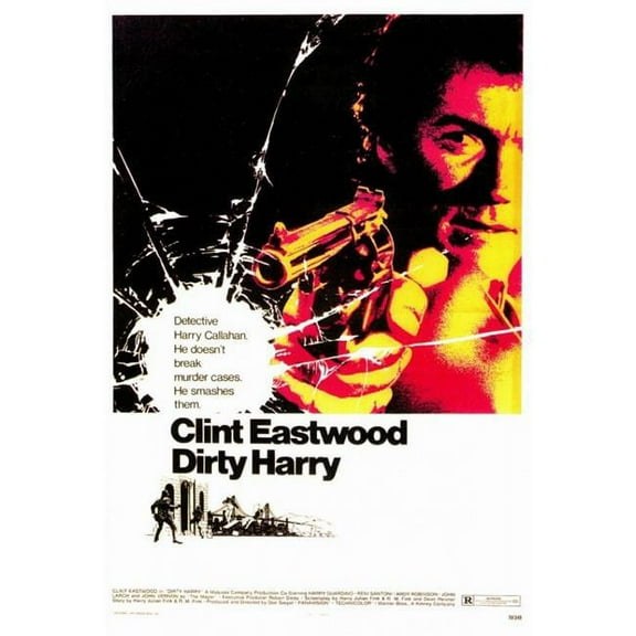 Dirty Harry Movie Poster Print, 27 x 40