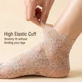 thumbnail image 2 of 12 Pairs Lace Socks Women Sheer Ankle Socks Transparent Floral Mesh Thin Summer Fishnet Socks for Women, 2 of 5