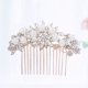 thumbnail image 3 of Peineta de novia con perlas, tocado delicado, accesorio para disfraz, accesorios de fiesta para el cabello para mujer (oro rosa), 3 of 7
