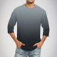 thumbnail image 2 of Camisas de Lino para Hombres Impresión Cuello Redondo Casual 3/4 Manga Blusa, Mezcla de Lino de Algodón para Primavera Verano Ocio Y Tops Diarios, 2 of 9