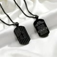 thumbnail image 5 of APSVO Confirmation Gifts for Teen Teenage Son Grandson Black Dog Tag Cross Necklace for Teenage Stainless Steel Dog Tag Pendant Chain Military Army Religious Christian Catholic Jewelry Gifts, 5 of 7