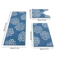 thumbnail image 3 of Bathroom Rug Set,Three Piece Flocked Water Absorbent Floor Mat With Anti Slip Base and Machine Washable Feature for Shower Toilet Floor Layout,Fit for Youngster Household Restroom Decoration(Blue), 3 of 7