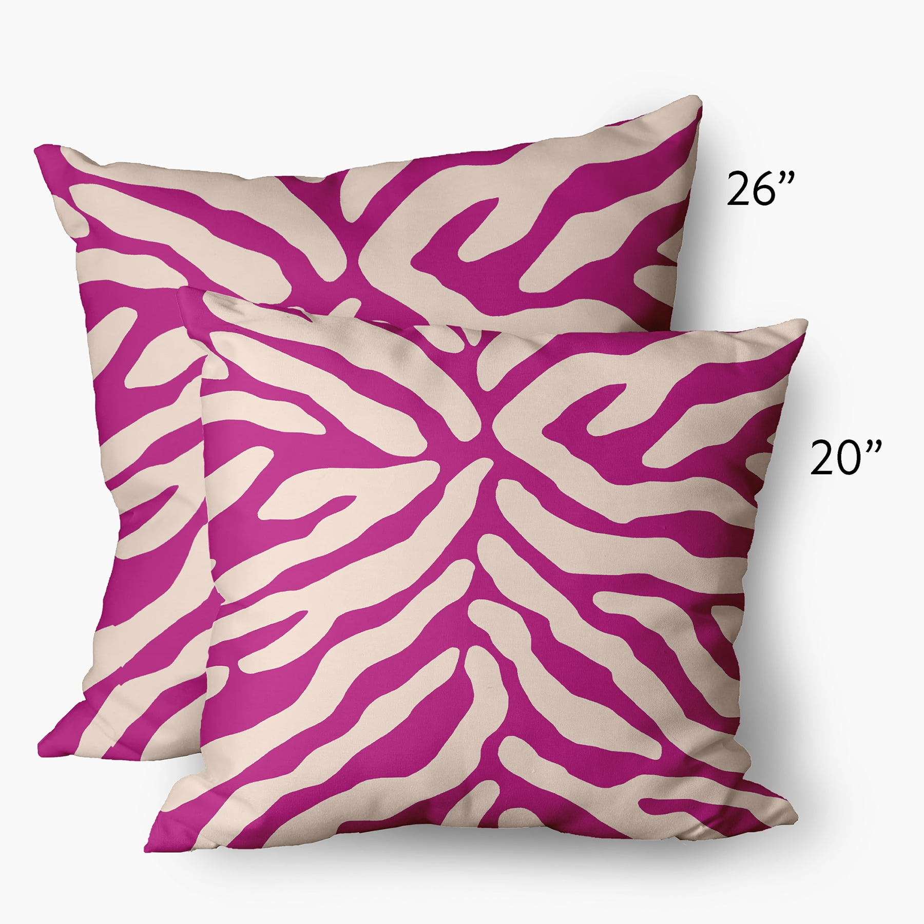 Simply Daisy 20 in x 20 in Contemporary Pink Polyester Throw Pillow