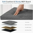 thumbnail image 3 of CONCETTA 43" Storage Ottoman Bench– Foldable Fabric Stool with Storage, 660 lb Capacity, for Bedroom, Living Room, Entryway, Gray, 3 of 7