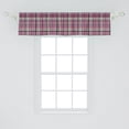 thumbnail image 2 of Ambesonne Checkered Window Valance, Vintage Purple Retro, 54" X 12", Cream Blue Purple, 2 of 3