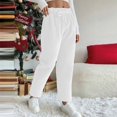 thumbnail image 3 of Womens Plaid Fluffy Pajama Pants Fuzzy Fleece Cozy Lounge Pants Plus Size Flannel With Pockets Winter Warm Pj Bottoms, 3 of 8