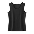 thumbnail image 2 of Women's Cold Weather Thermal Underwear Tank Top - Fleece Sleeveless Warm Undershirt, Essential Base Layer for Daily & Inner Wear Black L, 2 of 9
