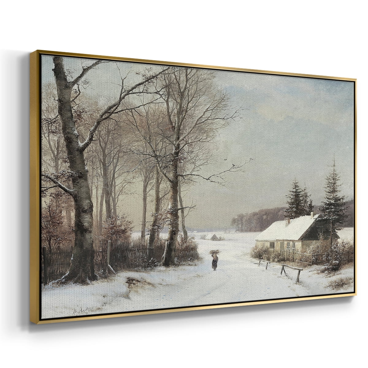 Vintage Landscape-CCLXXVIII By Wexford Home Framed in Gold Wood Gallery Wrapped Canvas 17 in. x 25 in.