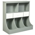 thumbnail image 2 of GVN Freestanding Combo Cubby Bin Storage Organizer Unit W/3 Baskets-Gray, Toy Organizers and Storage for Kids, Boys, Girls, Nursery, 2 of 9