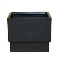 AI-CE01BLA-Q04 Matte Black Square Planter - Set of 4