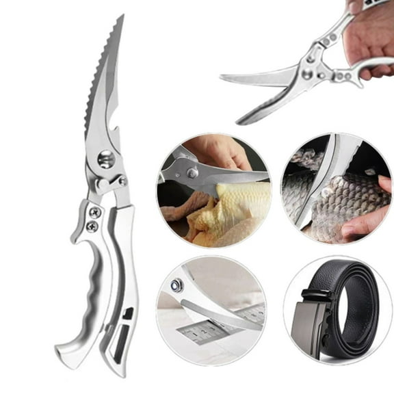 Ceramic Kitchen Knife,Heavy Duty Stainless Bone Cut Scissors Multipurpose Kitchen Scissors Poultry Shears For Bone Chicken Meat Vegetables Barbecue