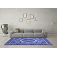 thumbnail image 3 of Ahgly Company Indoor Rectangle Abstract Blue Modern Area Rugs, 8' x 12', 3 of 4