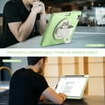 thumbnail image 6 of Dteck Case for iPad Air 11 Inch 2024 / iPad Air 5th 4th Gen 10.9" / iPad Pro 11 (2022/2020/2018) with Pencil Holder,Heavy Duty Silicone Hybrid Rugged Case with Rotating Stand Hand Strap,Matchagreen, 6 of 7