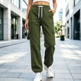 thumbnail image 7 of Lopecy-Sta Pants for Women Jogger Cargo Pants Elastic Drawstring Waist Multi Pockets Relaxed Fit Daily Wear Workout Trousers for All Seasons, 7 of 7