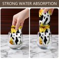 thumbnail image 4 of 2 Pcs Funny Kitchen Towels,White Sunflower Cow Print Pattern Microfiber Dish Towels,Kitchen Tea Towels,Kitchen Towel Set (18" X 26"), 4 of 7