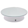 thumbnail image 1 of Soporte de exhibición giratorio de 360 ​​grados plato giratorio eléctrico ajustable (espejo) blanco, 1 of 8