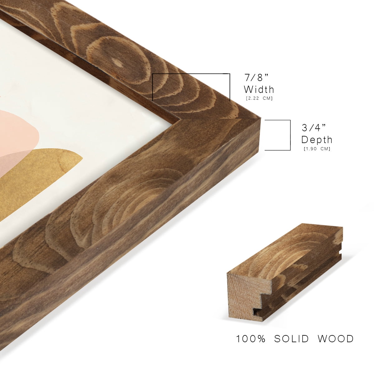 Mod Pods I -Framed Print w/glass-Walnut