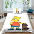 thumbnail image 3 of The_simpsons Bedding Set, Microfiber Animation Bedding Set Hypoallergenic Duvet Covers With Pillowcases (animation Characters, Single 135*200 Cm, 3 of 5