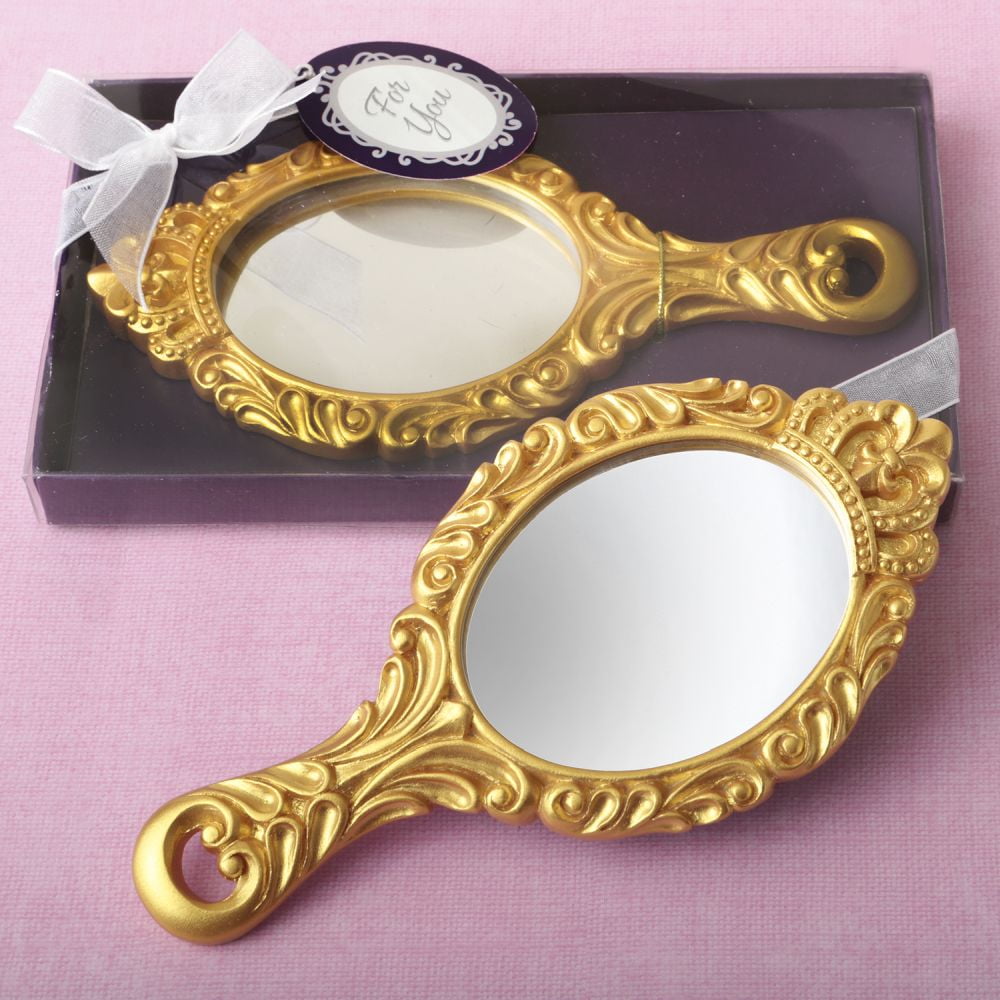 Pack of 36 Make It Royal Hand Mirror, Gold Hand Mirror, Royal Themed Gift Favor Wedding