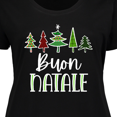 thumbnail image 4 of Inktastic Buon Natale Festive Christmas Trees Women's Plus Size T-Shirt, 4 of 5