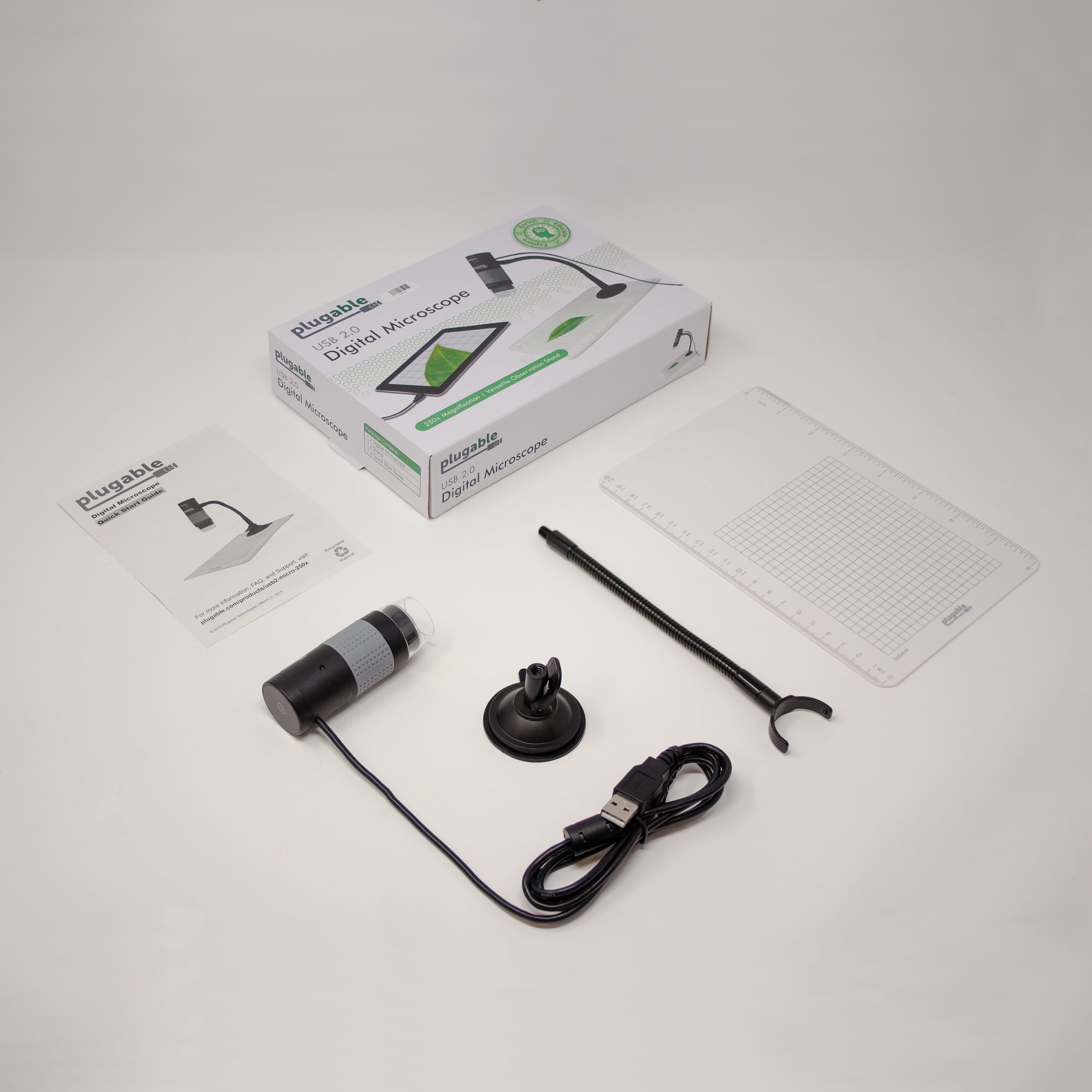 . Plugable USB 2.0 Digital Microscope with Flexible Arm Observation