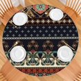 thumbnail image 2 of Tropical Print 44Inch Boho Round Tablecloth, Elastic Fitted Table Cover for 38 to 42 Inch Tables, Spill Resistant Indoor Outdoor, 2 of 7
