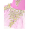 thumbnail image 5 of iiniim Kids Girls Camisole Skirted Leotards Swan Dance Ballet Lace Bead Ballet Tutu Dress Ballerina Type B Pink 10-12, 5 of 7