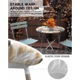 thumbnail image 5 of Fitted Round Tablecloths Table Covers 45-54in,Thanksgiving Farm Blue Truck Pumpkin Waterproof Elastic Edged Table Cloth for Kitchen Dining Holiday Party Tables Decor,Fall Maple Leaves on Checker, 5 of 6
