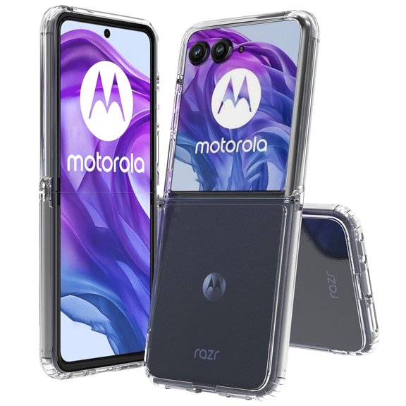 Thousandgear Motorola Razr Plus 6.9" 2024 Case, Clear, Anti-Fingerprint, Hard Shell Bumper Cell Phone Case