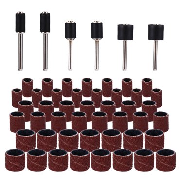 51pcs Sanding Bands Drum Sleeve Grit Mandrel Rotary Tool Kit Accessories