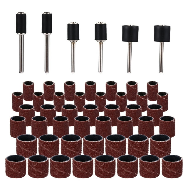 51pcs Sanding Bands Drum Sleeve Grit Mandrel Rotary Tool Kit