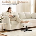 thumbnail image 5 of Carolayne Adjustable Vanity Stool, 360° Swivel PU Upholstered Stool for Makeup Room & Bedroom, White, 5 of 8