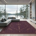 thumbnail image 2 of ODIKA 8'x10' Washable Area Rug Gold Burgundy Mystical Celestial Design Ornate Symbols with Star and Moon Motifs for King Size Bedroom Under Bed, Master Suite, Non-Shedding, Easy Care, 2 of 7