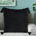 thumbnail image 5 of SOGA 45cm Black Vintage Butterfly Throw Pillow – Tassel Accent Velvet Square Decorative Cushion for Couch, Bed, Sofa, and Home Decor, 5 of 7