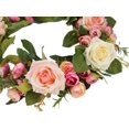 thumbnail image 4 of Corona de flores artificiales/guirnalda de flores artificial hecha a mano flores rosas guirnalda para Feliz Sencillez, 4 of 5