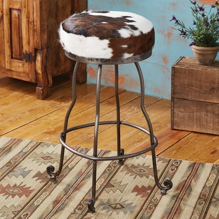 Vaquero Cowhide Rustic Barstool Western Furniture Com Vaquero Cowhide Rustic Barstool Western Furniture