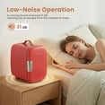 thumbnail image 6 of edx 4L Mini Fridge, Compact Refrigerator & Small Cosmetics Cooler for Skincare, Food, Drinks, Red, 6 of 7
