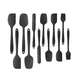 thumbnail image 1 of Set 12 Utensilios Silicona Cocina Palas Espátulas Repostería Malubero Negro, 1 of 5