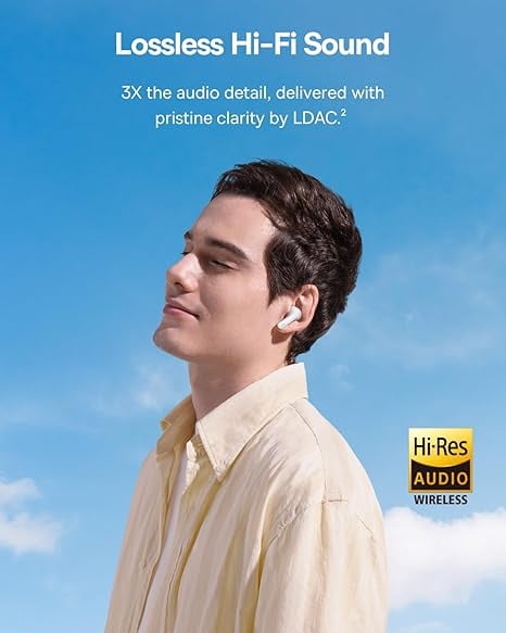 Baseus BP1 Pro Wireless Earbuds, Hi-Res Audio, Adaptive ANC, 55H Playtime, 6 Mics, IP55 Water-Resistant, Bluetooth 6.0, In-Ear Headphones with Charging Case