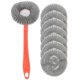 thumbnail image 3 of Stainless Steel Handle Brush for Kitchen Use with Green Sponges and Cleaning Ball Set of 1, 3 of 5