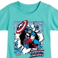 thumbnail image 3 of Marvel Captain America - Panels - Toddler and Youth Girls Fitted Short Sleeve Graphic T-shirt, 3 of 5