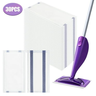 EEEkit 30pcs Disposable Mop Pad Refills Fit for Swiffer Wet Jet Spray Mop, Dry & Wet Mopping Pad for Floor Cleaning