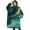 Teal Gold Marble, variant on Oversized Wearable Blanket Hoodie,Blue Red Gold Marble Pattern Sherpa Blanket Hoodie with Super Pockets,Super Warm Fuzzy Pullover for Women & Men