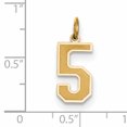 thumbnail image 2 of Charme en Satin Chiffre 5 Moyen Or Jaune 14K, 2 of 2
