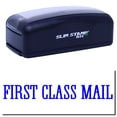 thumbnail image 1 of Large Pre-Inked Times First Class Mail Stamp, Slim 1854, Ultra Slim Design, Impression Size 1-13/16" by 2-1/2", Up to 25,000 Impressions - Blue Ink, 1 of 10